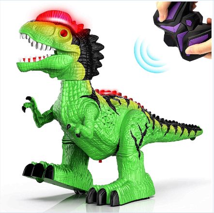 Growsly Remote Control Dinosaur for Kids Boys Girls, 2.4Ghz Walking Robot Dinosaur Toys with Lights and Sounds Rechargeable RC Toys UPC:825665991001